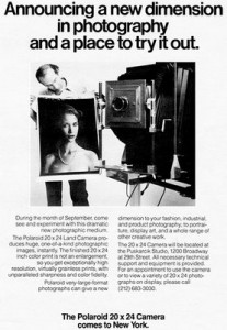 Polaroid 20 x 24" advertisement
