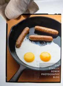 Photo of Eggs and Sausage in Frying Pan