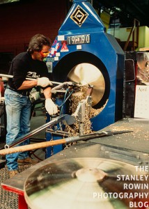 Working the lathe at the Ziljian Cymbal Factory