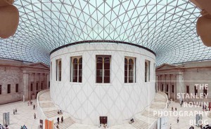 Photo of Great Court in the British Museum Interior Panorama showing glass ceiling