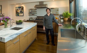Ken Oringer in Kitchen at home