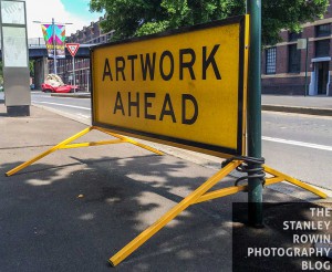 Humorous Road Sign, Artwork Ahead,