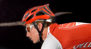 Specialized Bike helmet being tested in MIT wind tunnel