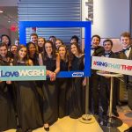 college glee club performing at WGBH